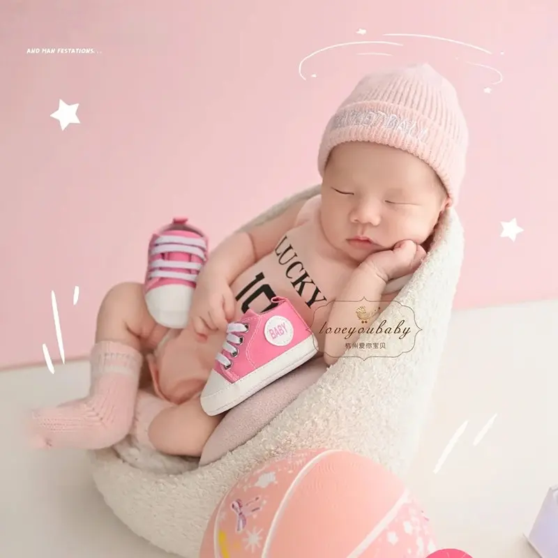 Baby Girl Pink Basketball Theme Set - Newborn Photography Props - Image 3